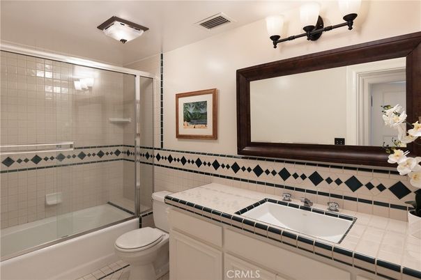 Bathroom, Glass Shower, Interior, Tile Countertops