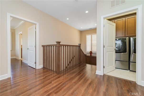 Interior, Recessed Lighting, Utility Closets, Washer, Wood Texture Flooring