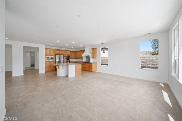 Empty room, Interior, Kitchen, Recessed Lighting, Stainless Steel Appliances