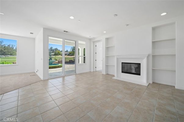 Empty room, Fireplace, Interior, Recessed Lighting