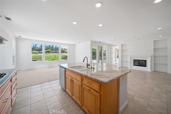 Fireplace, Interior, Kitchen, Recessed Lighting