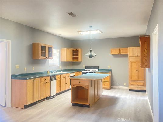 Interior, Kitchen, Pendant Lights, Wood Texture Flooring