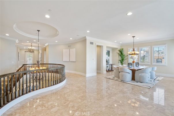 Chandelier, Dining room, Interior, Recessed Lighting