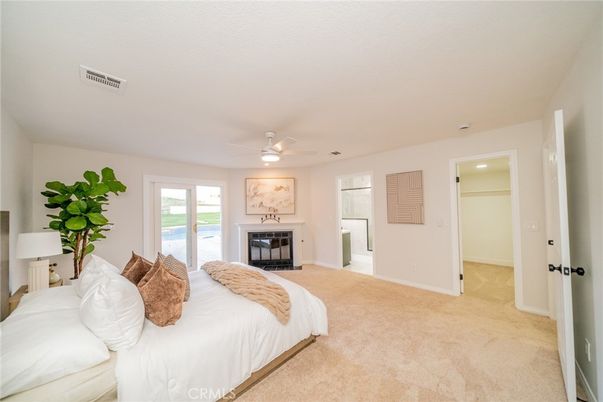 Bedroom, Fireplace, Interior, Recessed Lighting