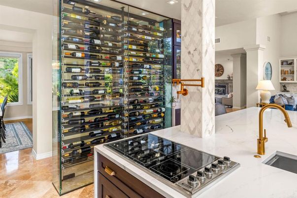 Interior, Kitchen, Recessed Lighting, Wine Storage