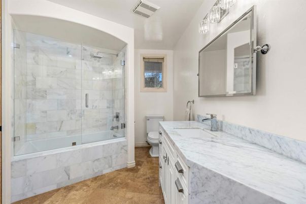 Bathroom, Glass Shower, Interior, Marble Walls