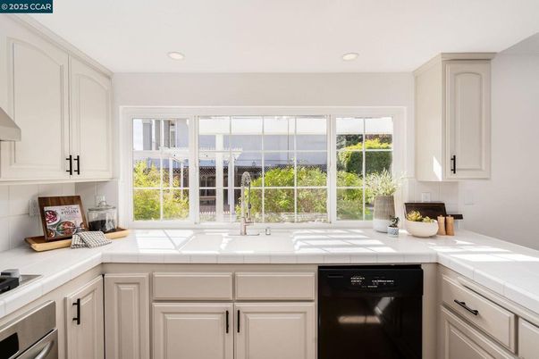Interior, Kitchen, Recessed Lighting, Tile Countertops