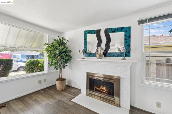 Fireplace, Interior, Wood Texture Flooring