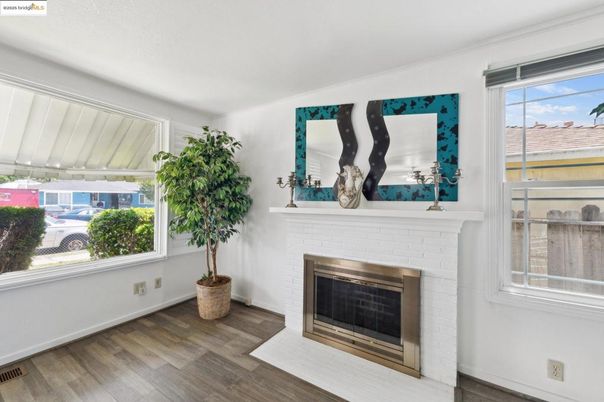 Fireplace, Interior, Wood Texture Flooring