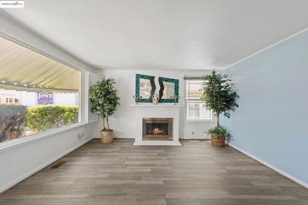Empty room, Fireplace, Interior, Wood Texture Flooring