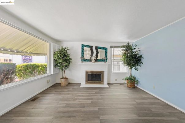 Empty room, Fireplace, Interior, Wood Texture Flooring