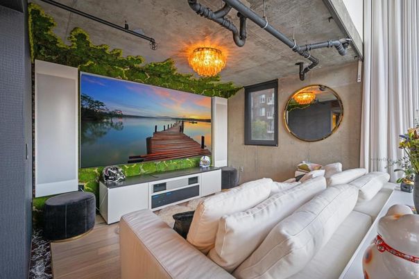 Chandelier, Interior, Living room, Wood Texture Flooring