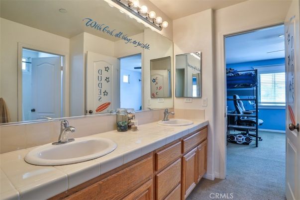 Bathroom, Dual Sink Vanities, Interior, Tile Countertops