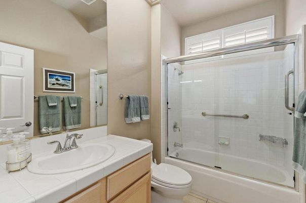 Bathroom, Glass Shower, Interior, Tile Countertops