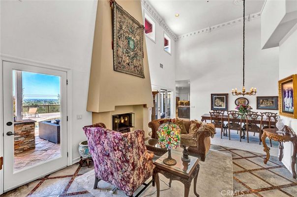 Dining room, Fireplace, Interior, Living room, Pendant Lights, Recessed Lighting
