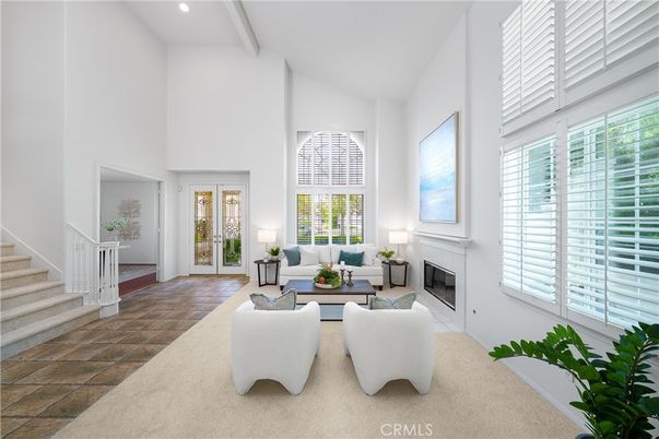 Fireplace, Interior, Living room, Recessed Lighting