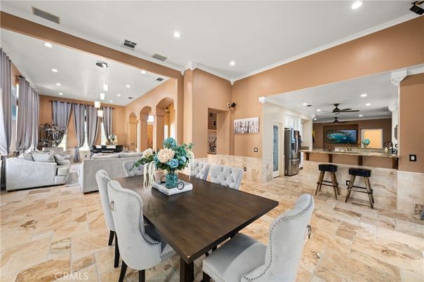 Dining room, Interior, Kitchen, Living room, Pendant Lights, Recessed Lighting
