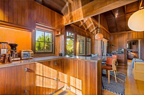 Dining room, Interior, Kitchen, Living room, Pendant Lights, Wooden Beams, Wooden Ceilings, Wood Texture Flooring, Wooden Walls
