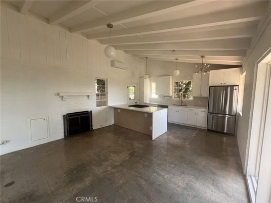 Empty room, Fireplace, Interior, Kitchen, Pendant Lights