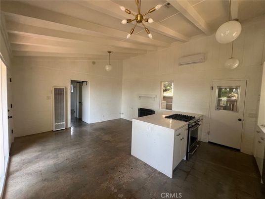 Empty room, Interior, Kitchen, Pendant Lights