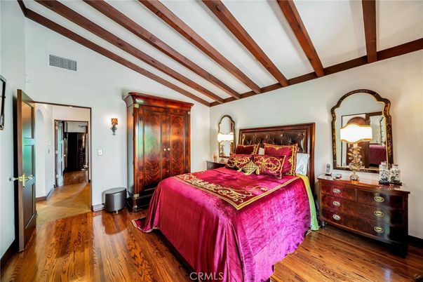 Bedroom, Interior, Wooden Beams, Wood Texture Flooring