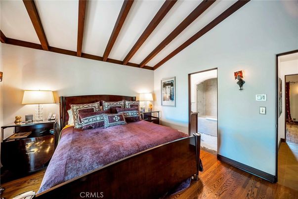 Bedroom, Interior, Wooden Beams, Wood Texture Flooring