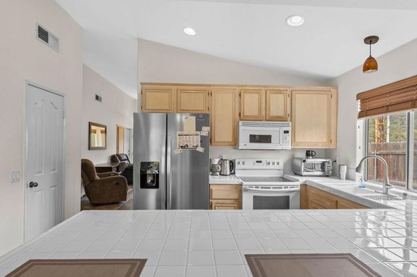 Interior, Kitchen, Pendant Lights, Recessed Lighting, Tile Countertops