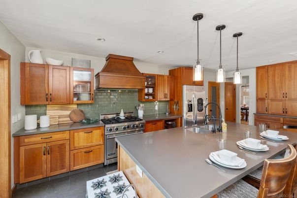 Interior, Kitchen, Pendant Lights, Recessed Lighting, Stainless Steel Appliances