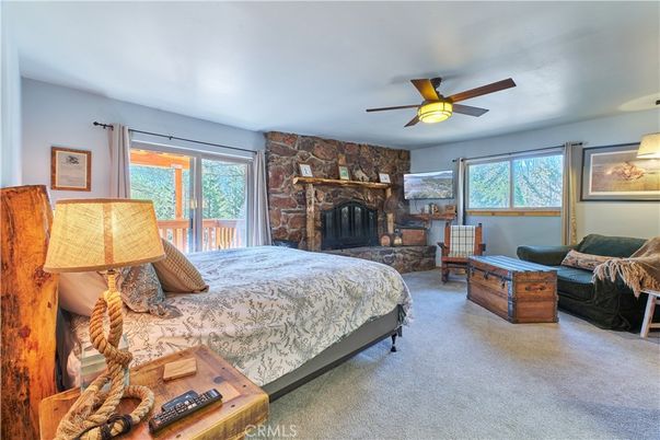 Bedroom, Fireplace, Interior, Stone Walls