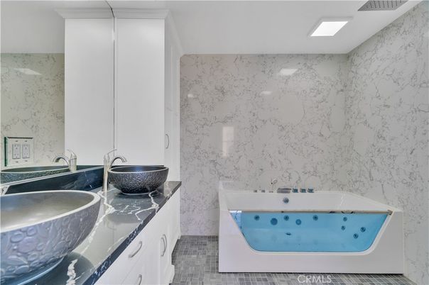 Bathroom, Dual Sink Vanities, Interior, Marble Walls
