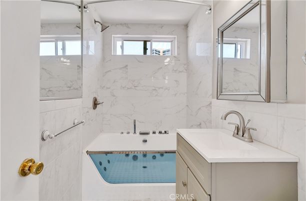 Bathroom, Glass Shower, Interior, Marble Walls