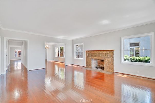 Empty room, Fireplace, Interior, Wood Texture Flooring
