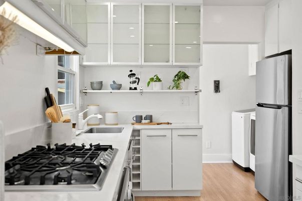 Interior, Kitchen, Wood Texture Flooring