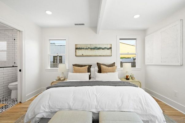 Bathroom, Bedroom, Interior, Recessed Lighting, Wood Texture Flooring
