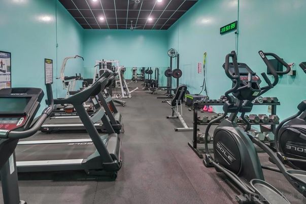 Fitness Equipment, Gym, Interior, Recessed Lighting