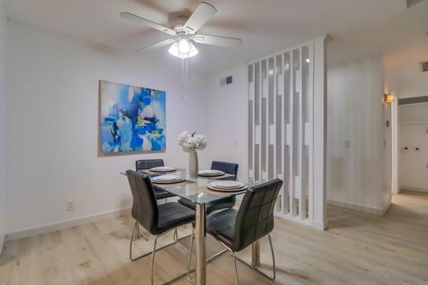 Dining room, Interior, Wood Texture Flooring