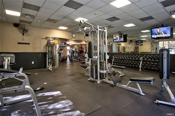 Fitness Equipment, Gym, Interior, Recessed Lighting