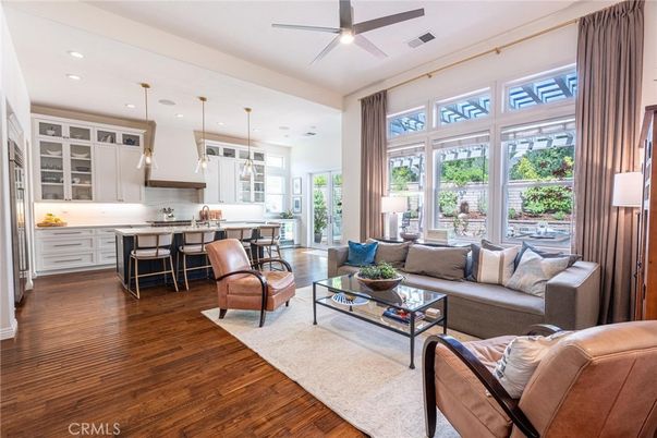 Interior, Kitchen, Living room, Pendant Lights, Recessed Lighting, Wood Texture Flooring