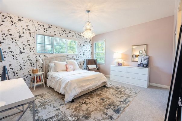 Bedroom, Chandelier, Interior