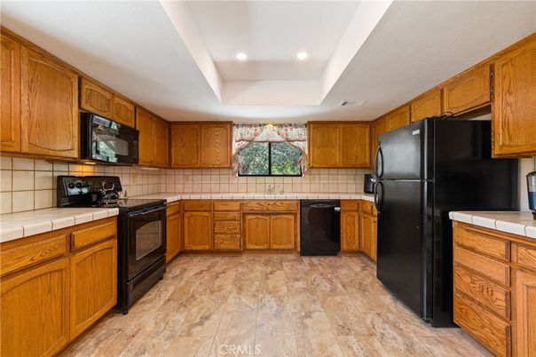 Interior, Kitchen, Recessed Lighting, Tile Countertops