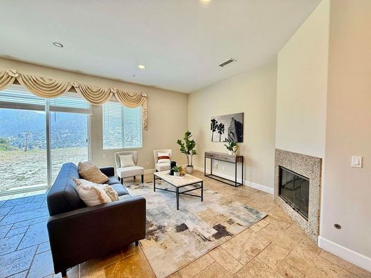 Fireplace, Interior, Living room, Recessed Lighting, Water