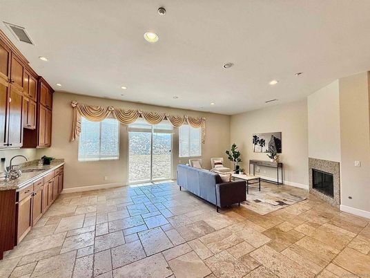 Fireplace, Interior, Living room, Recessed Lighting