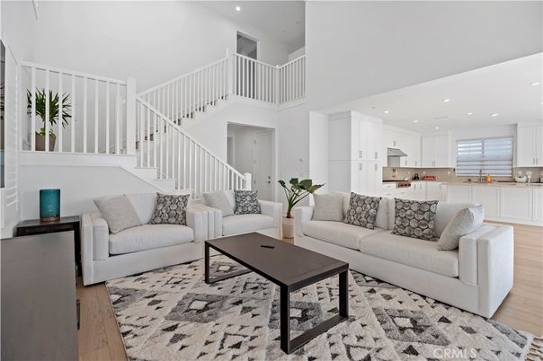 Interior, Kitchen, Living room, Recessed Lighting, Wood Texture Flooring