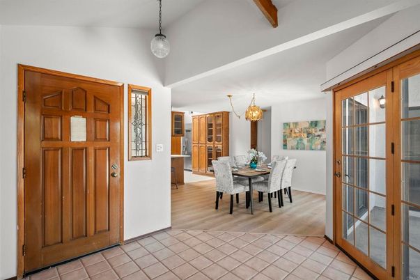 Chandelier, Dining room, Interior, Pendant Lights, Wood Texture Flooring