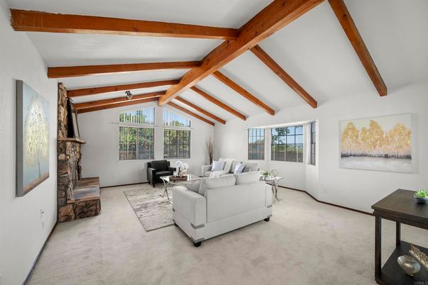 Fireplace, Interior, Living room, Wooden Beams