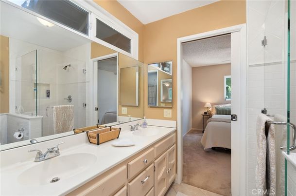 Bathroom, Dual Sink Vanities, Glass Shower, Interior