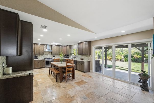 Dining room, Interior, Kitchen, Recessed Lighting, Stainless Steel Appliances