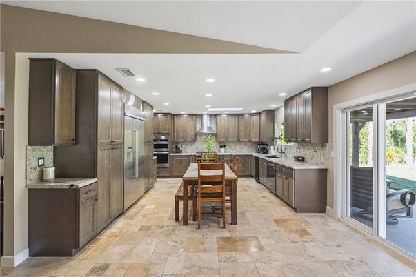 Dining room, Interior, Kitchen, Recessed Lighting, Stainless Steel Appliances