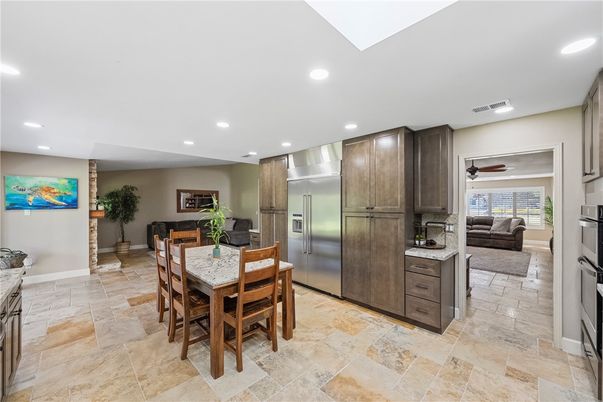 Dining room, Interior, Kitchen, Recessed Lighting, Stainless Steel Appliances