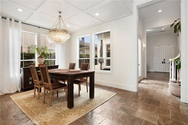 Chandelier, Dining room, Interior, Recessed Lighting